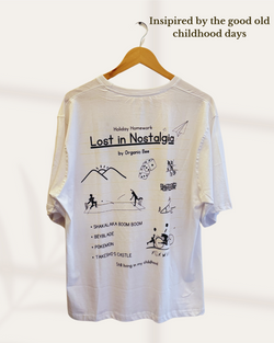 Lost in Nostalgia White Oversized T-Shirt
