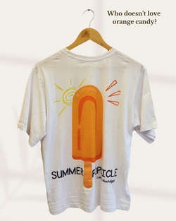 Summer Popsicle White Oversized T-Shirt