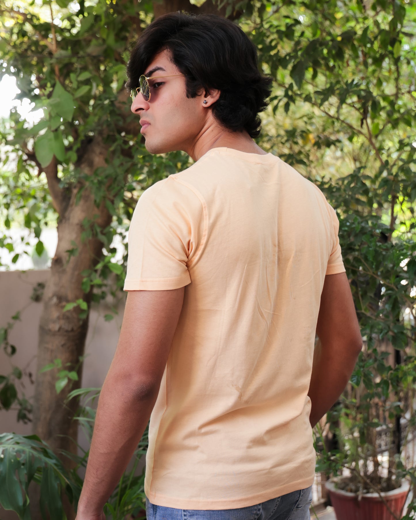 Clean Peach Crew Neck T-Shirt